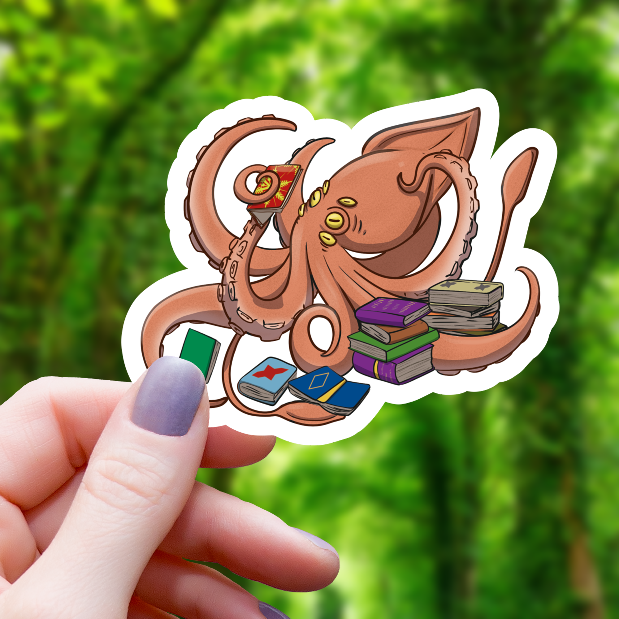 Reading Kraken Monster Sticker - 3"