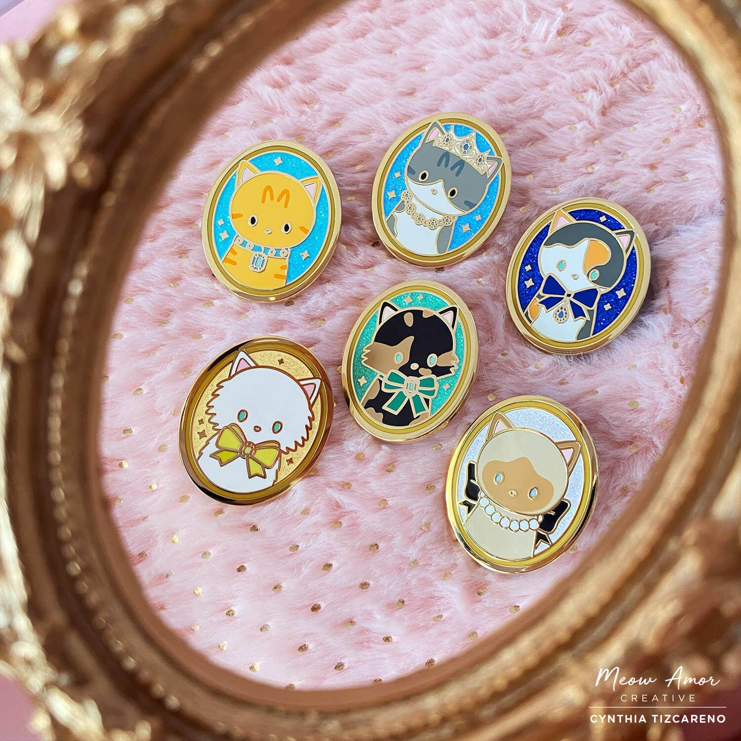 Topaz Jewel Cat Enamel Pin