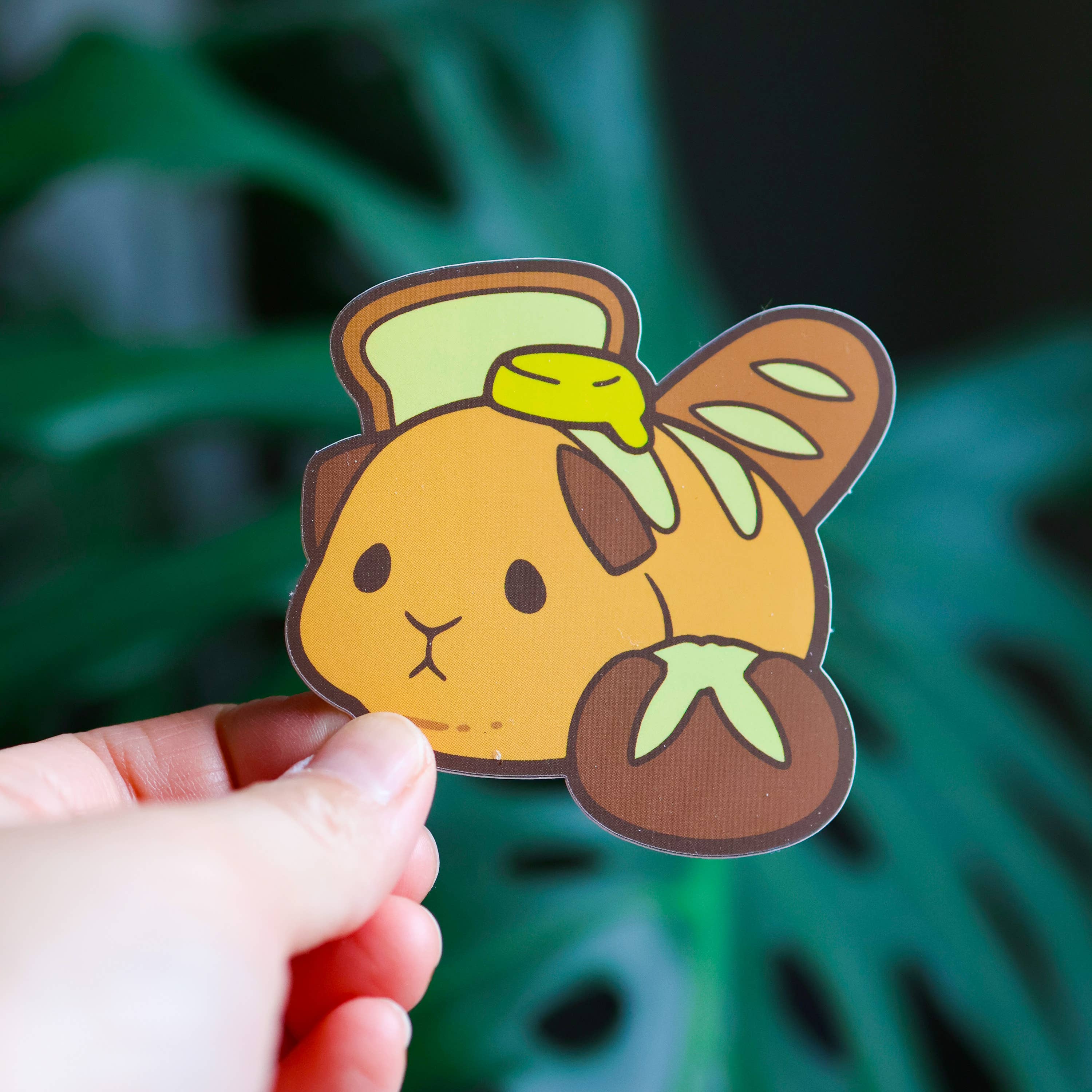 Vinyl Sticker Guniea Pig Bread Loaf