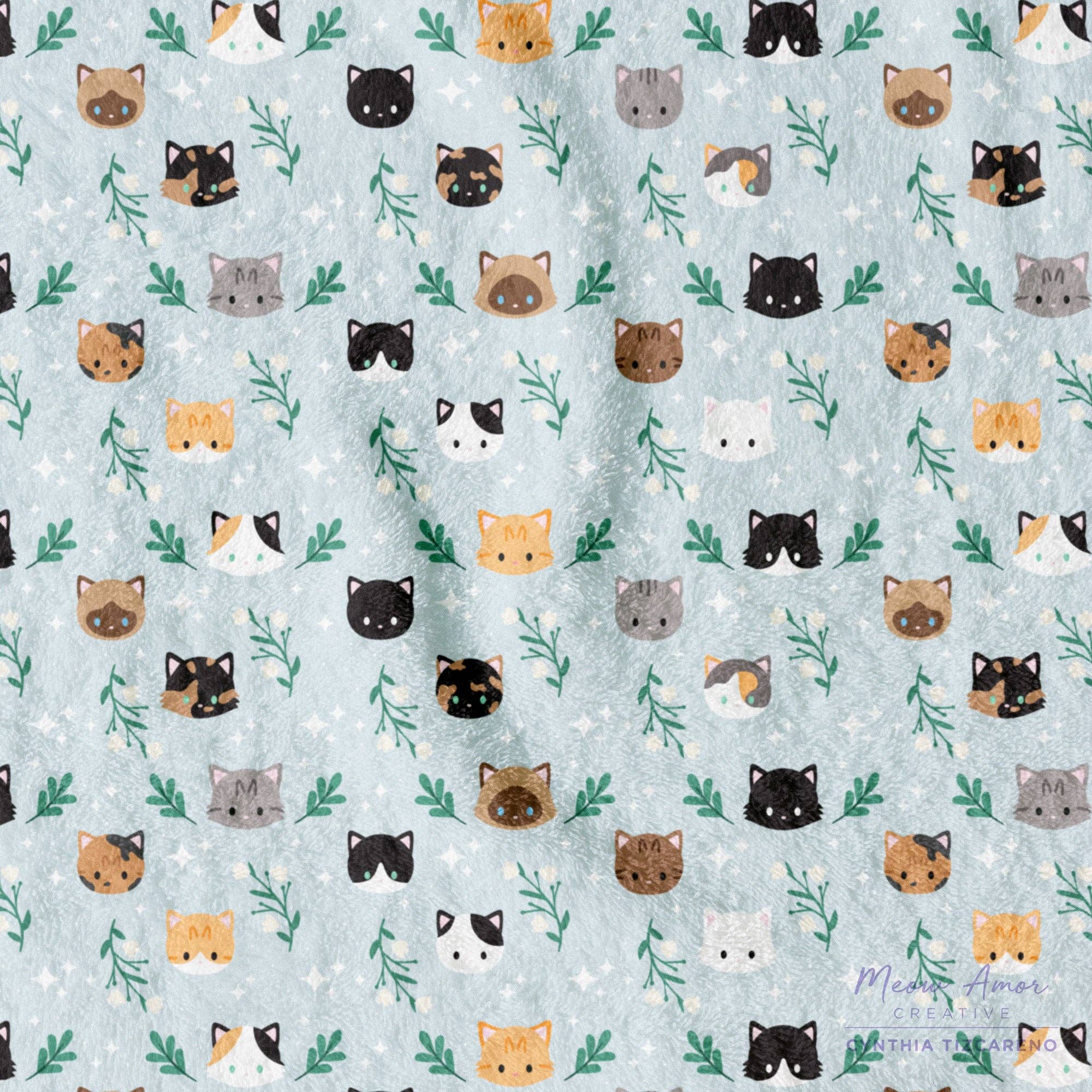Winter Cats Fleece Blanket