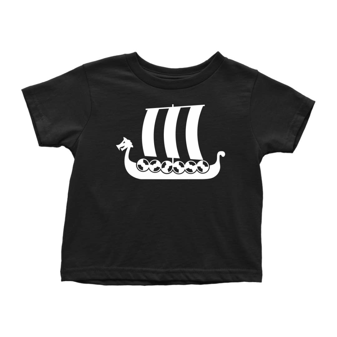 Viking Ship Toddler T-Shirt: Red, 2T
