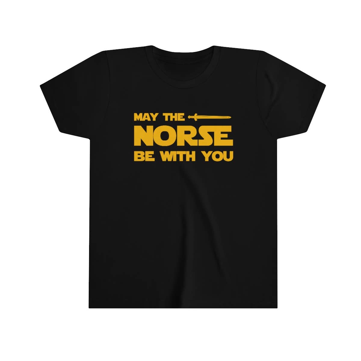 May The Norse Be With You Kids T-Shirt: Black, Large